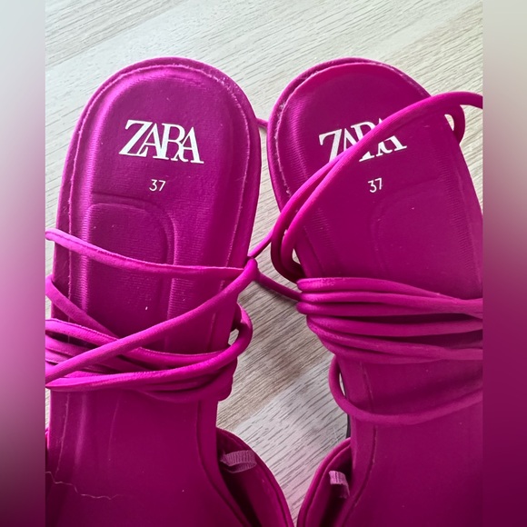 LACE UP PINK HEELS SIZE 6.5 - Picture 4 of 6